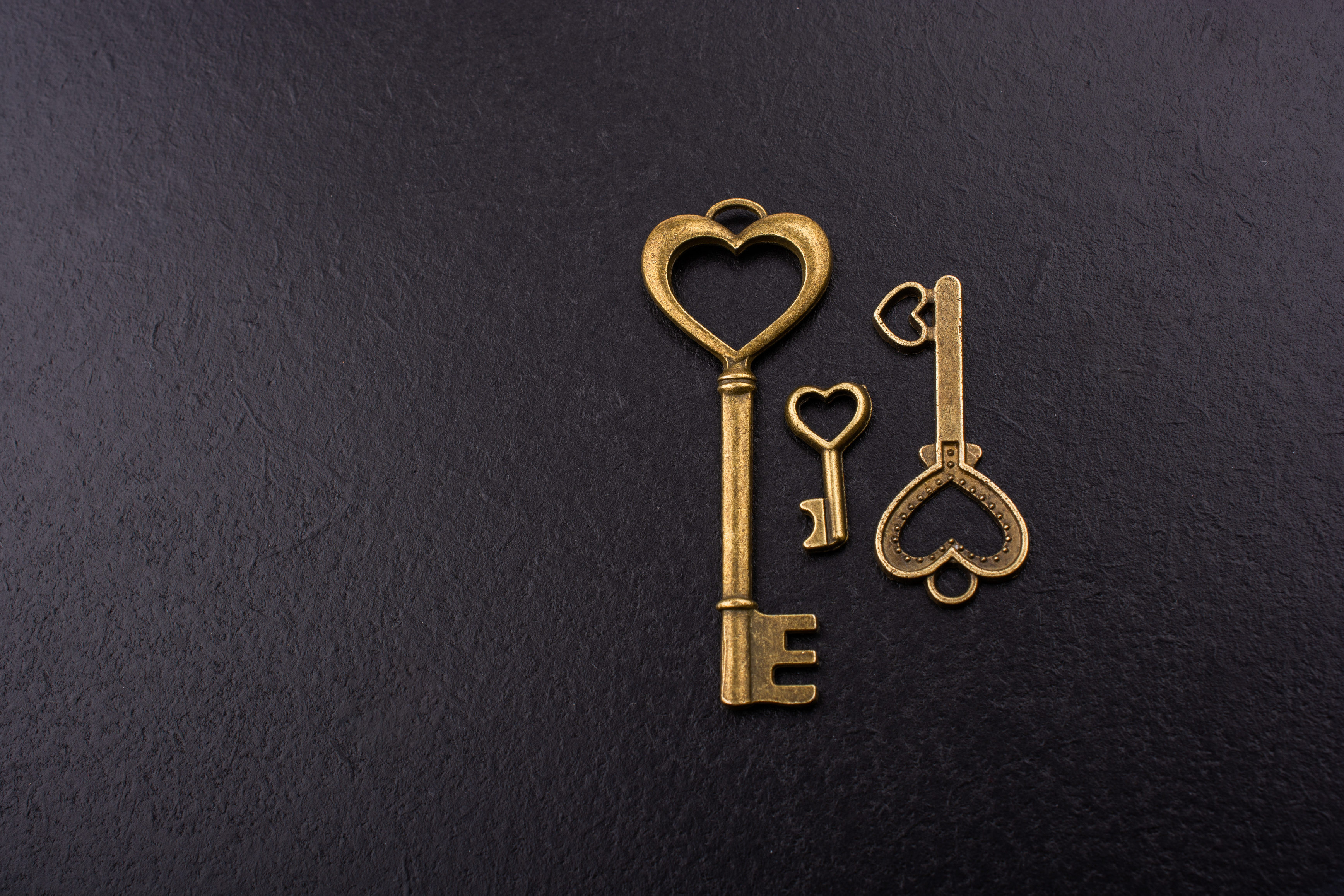 Retro Style Metal Keys as Love Concept